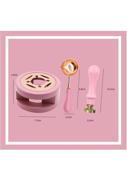 Davetiye Mum Mühürü Uygulama Seti Yavruağzı Renk 943 Çifte Kalp fiyatları