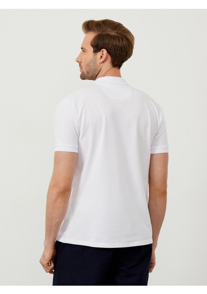 Polo Yaka Pamuklu Regular Fit Fermuarlı Tişört