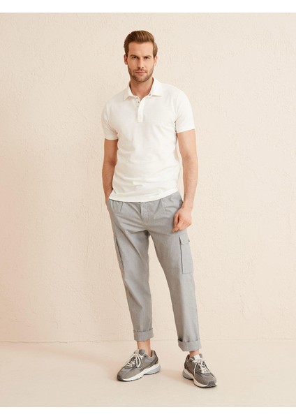 Kadın Beyaz Slim Fit Pamuklu Polo Yaka Tişört fiyatları