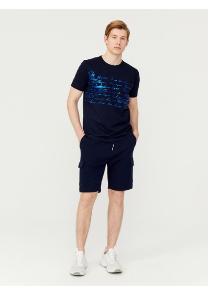 Bisiklet Yaka %100 Pamuk Slim Fit Baskılı Tişört fiyatları