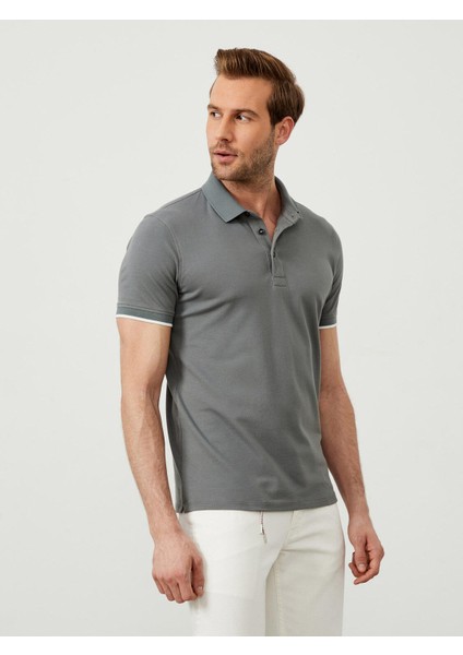 Polo Yaka Pamuklu Slim Fit Tişört