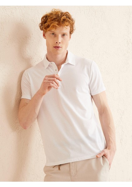 Polo Yaka Pamuklu Slim Fit Tişört