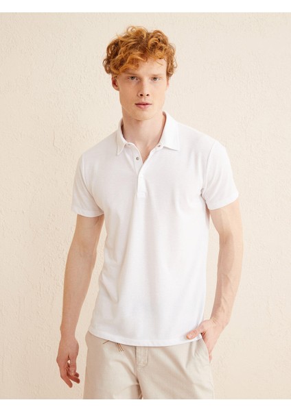 Polo Yaka Pamuklu Slim Fit Tişört