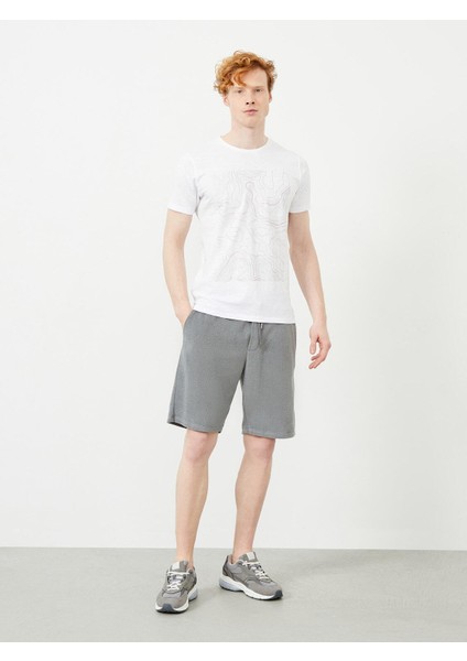 Bisiklet Yaka %100 Pamuk Slim Fit Baskılı Tişört modelleri