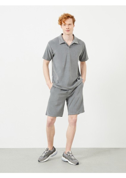 Polo Yaka Pamuklu Oversize Havlu Tişört