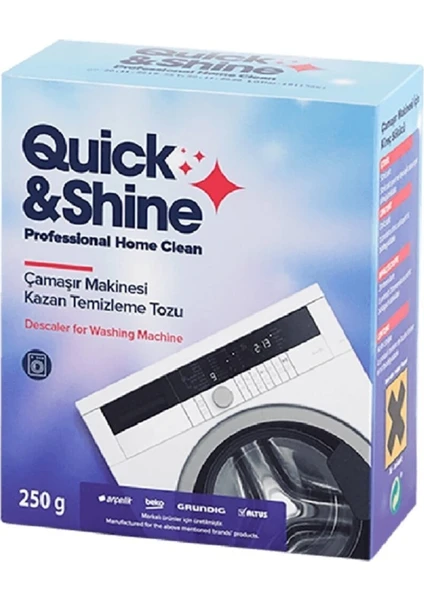 Arçelik Beko Altus Grundig Quick Shine Çamaşır Makinesi Kazan Temizleme Tozu 9191470012