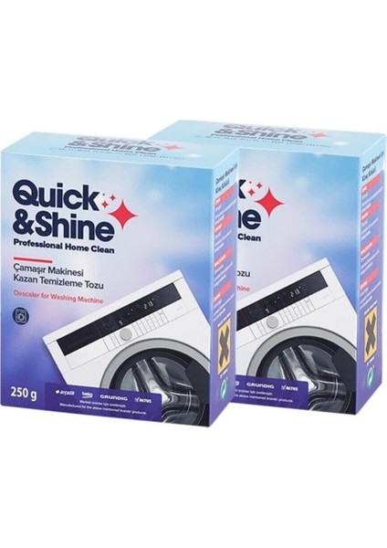 Quick Shine Çamaşır Makinesi Kazan Temizleme Kireç Sökücü Tozu 2 Li 250 gr