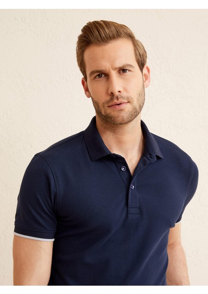 Polo Yaka Pamuklu Slim Fit Tişört