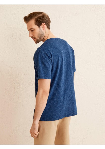 Bisiklet Yaka %100 Pamuk Oversize Baskılı Tişört