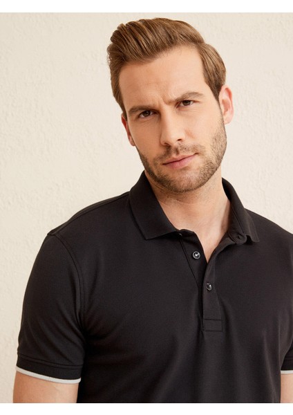 Polo Yaka Pamuklu Slim Fit Tişört