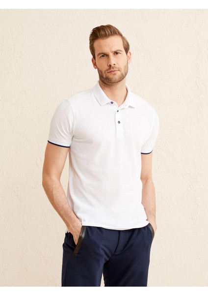 Polo Yaka Pamuklu Slim Fit Tişört