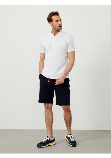 Polo Yaka Pamuklu Regular Fit Fermuarlı Tişört