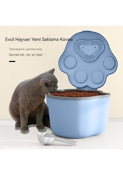 Evcil Hayvan Maması Saklama Kovası Mühürlü Nem Geçirmez Taze Depolama Tahıl Köpek Maması Kovası Kedi Maması Kovası Büyük Köpek Maması Saklama Kovası (Yurt Dışından)