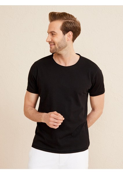 Bisiklet Yaka %100 Pamuk Regular Fit Basic Tişört modelleri