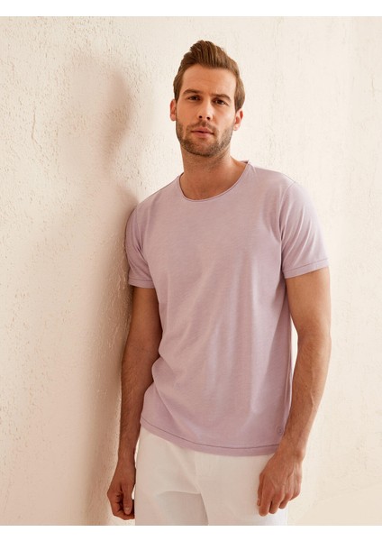 Bisiklet Yaka %100 Pamuk Regular Fit Basic Tişört