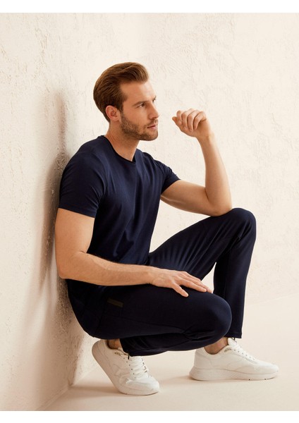 Bisiklet Yaka Slim Fit Modal Basic Tişört