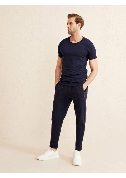 Bisiklet Yaka Slim Fit Modal Basic Tişört