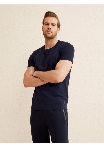 Bisiklet Yaka Slim Fit Modal Basic Tişört