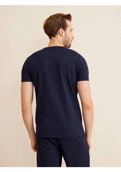 Bisiklet Yaka Slim Fit Modal Basic Tişört