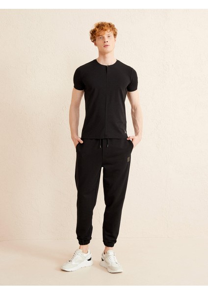 Patlı Yaka Slim Fit Modal Basic Tişört