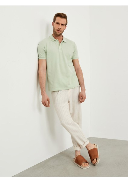 Polo Yaka %100 Pamuk Regular Fit Basic Tişört