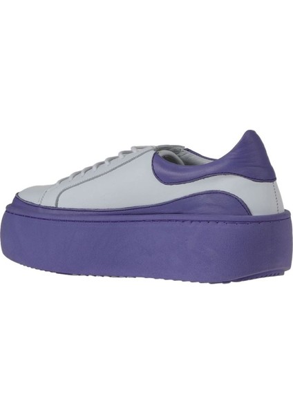 Mor Beyaz Deri Kadın Sneakers 01WV5503 indirimleri