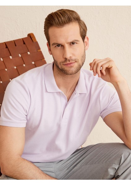 Polo Yaka %100 Pamuk Regular Fit Basic Tişört
