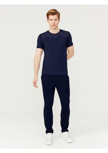 Bisiklet Yaka Slim Fit Modal Baskılı Tişört fiyatları