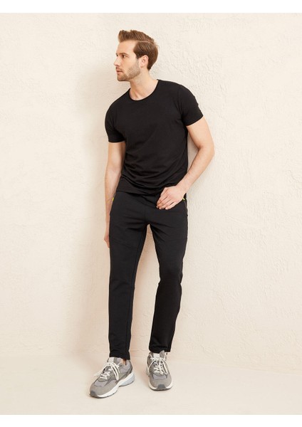 Bisiklet Yaka Slim Fit Modal Basic Tişört