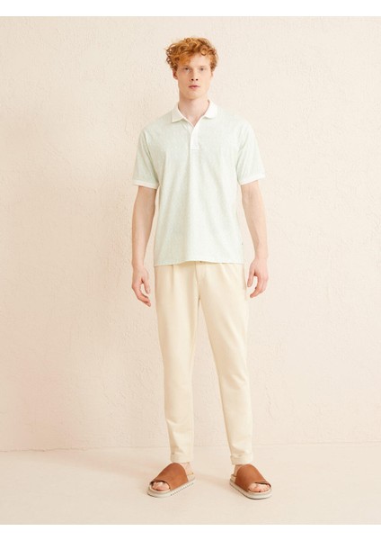 Polo Yaka Pamuklu Oversize Baskılı Tişört