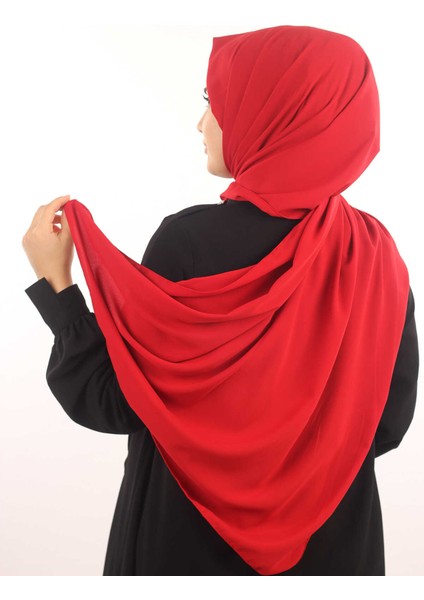 Kırmızı Sima Medine İpeği Şal modelleri