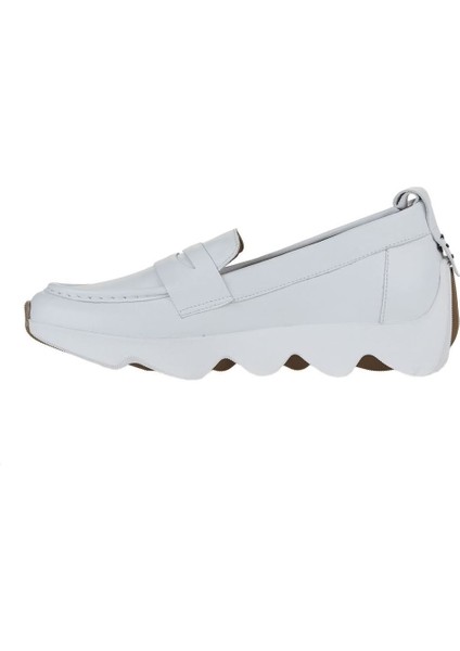 Beyaz Deri Kadın Günlük Ayakkabı 01WZ2801 fırsatları