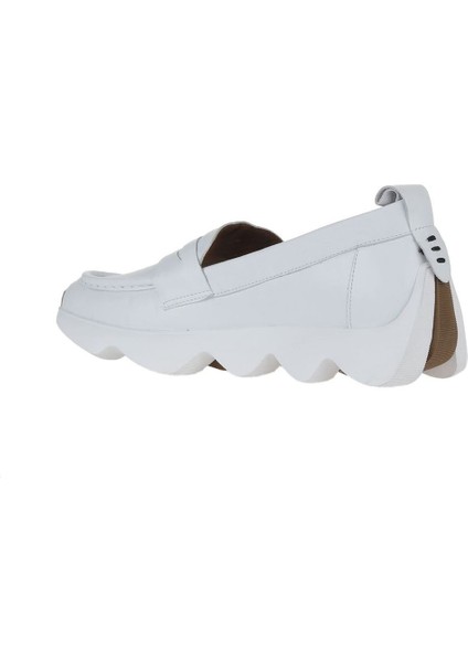Beyaz Deri Kadın Günlük Ayakkabı 01WZ2801 indirimleri