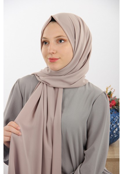 Açık Vizon Sima Medine İpeği Şal