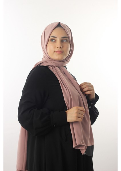 Koyu Pudra Sima Medine İpeği Şal