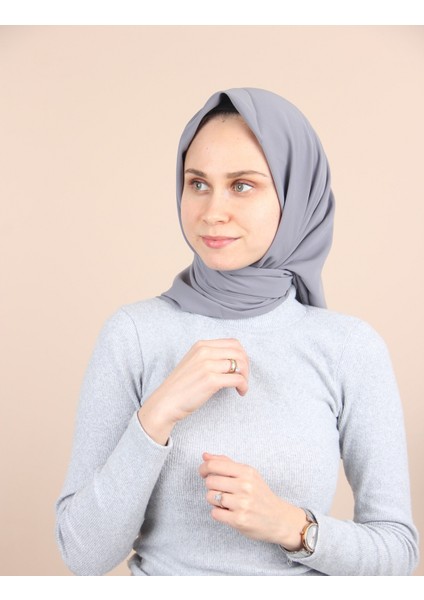 Gri Sima Medine Ipeği Eşarp
