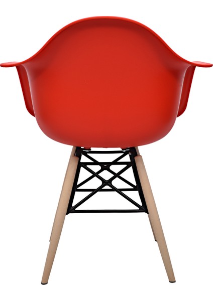 Kolçaklı Kırmızı Eames Plastik Kafesli Sandalye - Cafe Balkon Mutfak Sandalyesi modelleri