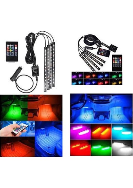 Ayak Altı LED Sese Duyarlı 12'li - Rgb