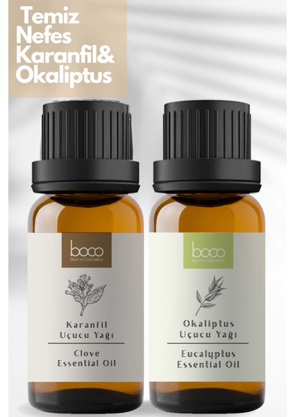 2li Paket Ağız Bakım Karanfil & Okaliptus 100 Saf Uçucu Yağı (20 Ml)