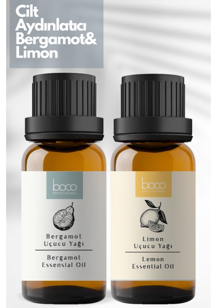 2'li Paket Cilt Aydınlatıcı Bergamot & Limon 100 Saf Uçucu Yağı