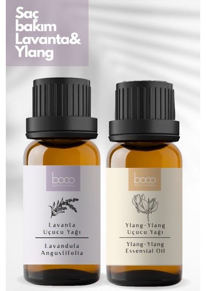 2'li Derin Huzur Ylang_Ylang & Lavanta  Saf Aromaterapi Uçucu Yağı (20 Ml)