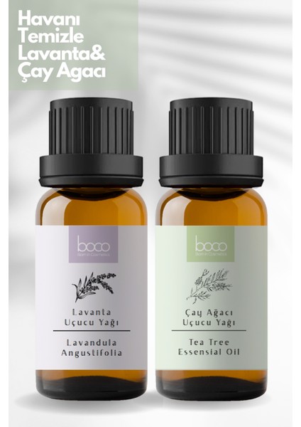 Çay Ağacı & Lavanta  Saf Aromaterapi Uçucu Yağı 2'Li Set (20 Ml)