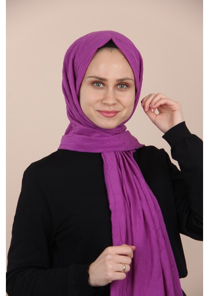 Mor Loryan Scarf Viva Crush Lycra Şal