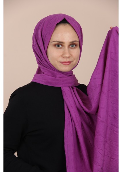 Mor Loryan Scarf Viva Crush Lycra Şal