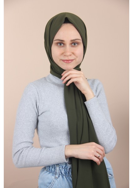 Kına Yeşili Tüylü Şal
