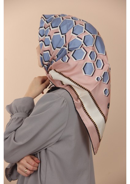 Pudra Bebe Mavisi Vissona Twill Ipek Eşarp 17312