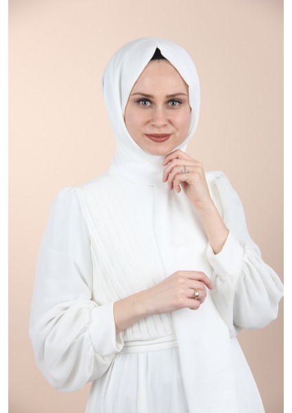 BEYAZ-200 Sima Janjanlı Şifon Şal