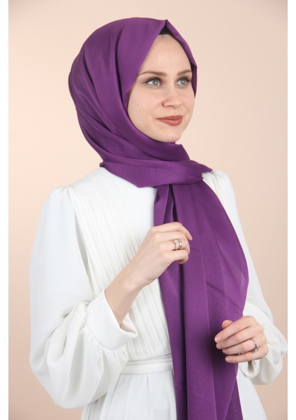 Açık Mor-38 Sima Janjanlı Şifon Şal