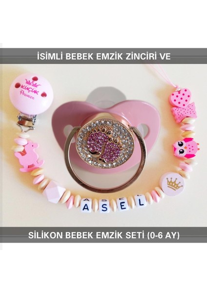 Isimli Emzik Zinciri ve Silikon Emzik Seti BEZYI388