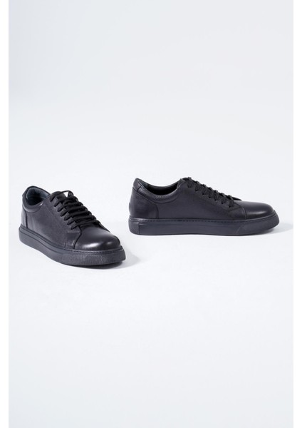 Hakiki Deri Erkek Sneaker Spor Ayakkabı Bağcıklı Extra Pedli